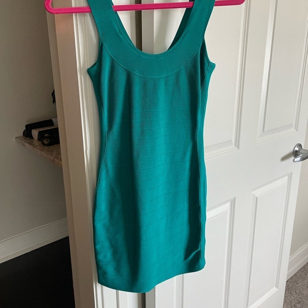 Marciano dress. Teal blue bandage